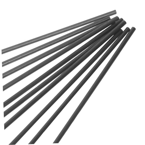 10 Pack Carbon Fiber Round Rods For RC Models, Super Strong Black CF Rods For Wing Spars, Gliders, Kites, And Planes, Ultra Lightweight, Portable