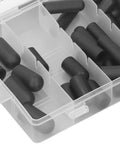 Awesome 80 Piece Flexible Rubber Vacuum Nozzle Cap Kit With Leak Proof Seal Stopper Set Perfect For Carburetor Manifold Repair And Engine Fixes In Sizes From 5/32 To 3/8 Inch Black Durable Hose End Plugs in organizer