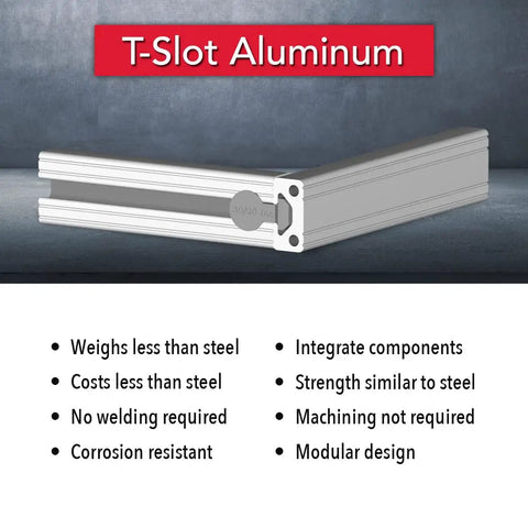 10 Series T Slotted Aluminum Extrusion 1 Inch By 0.5 Inch For DIY Linear Rail And Guide Setups, 6063 T6 Aluminum With Clear Anodize, One Channel Bar 89 Inch Long