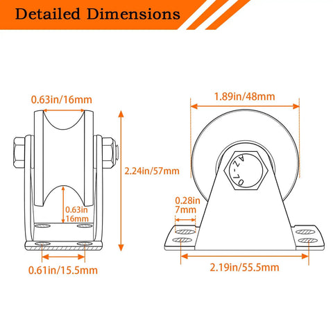 Stainless Steel Cable Pulley Wheel With Duplex Bearings For Gym Equipment And Sliding Gates, dimensions and mounting specs