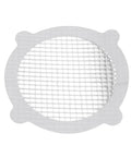 Saluaqui 50pcs Mesh Shower Drain Stickers 12cm Hair Catcher, clear mesh design with adhesive backing for hair trapping.