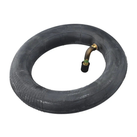 Inner Tube And Outer Tire For 6 Inch 150X50 Small Surfing Electric Skateboard Wheels Wearproof Rubber Replacement Part For Reliable Daily Rides Quick And Easy Install So Your Mini Electric Skateboard Stays Ride Ready, featuring a round black rubber inner tube with a curved valve stem.