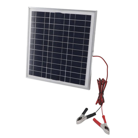 50W Monocrystalline Solar Panel Charger With Battery Clips And 9.8Ft Cable Portable On The Go Outdoor Power
