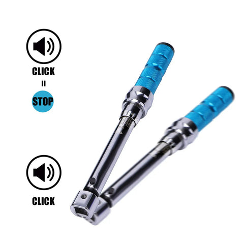 Adjustable Torque Wrench 5 To 30 Nm With 30mm Open End And Click Stop Changeable Head for HVAC with blue grip design