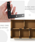 Black 30 Pack Right Angle Corner Bracket Set For Wood Repair And DIY Projects L Shaped Mending Plates With Predrilled Screw Holes in use