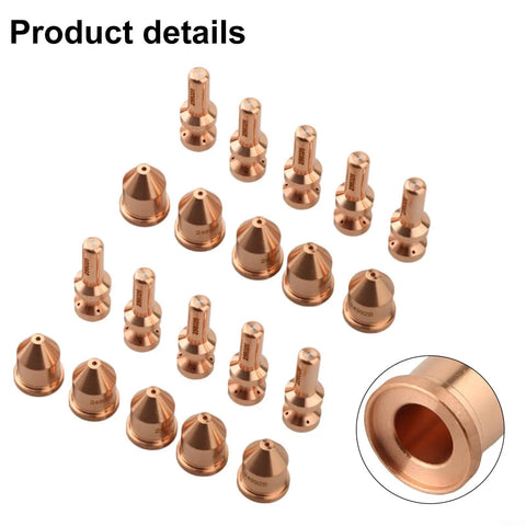 Pro Grade Plasma Cutter Consumables Kit For XT60 And Spectrum 875 Auto Line Torches, 20 Pcs Includes 10 Tips And 10 Electrodes