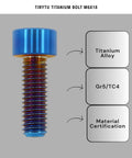Ultra Lightweight Titanium Bolts M6x18 Hex Socket Screws For Beefed Up Weight Critical Upgrades On MTB Road Bikes And Motorcycles Burnt Blue Finish 6 Pack Rust Proof Corrosion Resistant Fasteners with material details