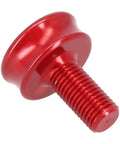 Red Lightweight Aluminum Alloy Bicycle Crank Arm Bolt M8 Thread Two Pack Water Resistant For Square Taper Bottom Bracket