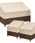 3 Piece Patio Furniture Covers Set For Outdoor Chairs And Loveseat Waterproof Heavy Duty 600D Oxford Fabric with UV Protection shown