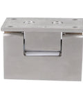 Tough Double Open Shower Door Hinge Stainless Steel Brushed Finish, durable design for smooth swinging glass doors.