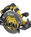 Flexvolt 60V Max Cordless Circular Saw With Brake 7-1/4 Inch, Tool Only, displaying blade and ergonomic handle design.