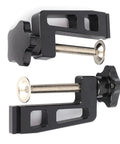 Built Tough Woodworking Fixture Clamps Aluminum Alloy Stainless Steel Grip Jigs For Router Table Saw Bench 45 And 75 Degree Angles showing quick release non-slip jaws.