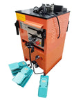 Heavy Duty Electric Rebar Bender And Cutter Combo 1 Inch Steel Bar Tool with foot pedal controls and motor.