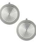 Bathroom Sink And Tub Hair Catcher 2 Pack Non Slip Drain Protector Anti Clog Filter Traps Hair And Soap Reusable Shower Trap.