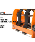 Pro Grade Dual Component Cartridge Gun For 400 Ml Cartridges With 26 To 1 High Thrust And Fits 1 To 1 And 2 To 1 Mix Ratios