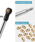 High Clearance Stainless Steel Chassis Links Set For 1 18 RC Crawler Upgrade Fits Redcat Ascent 18 And Scout II with brass pivot balls
