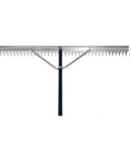 48 Inch Screening Rake With 66 Inch Handle For Beach And Lawn Care Heavy Duty Commercial Grade Debris Trapping Teeth That Leave Grass And Sand Behind Grading Edge Two Year Warranty showing teeth and bracing