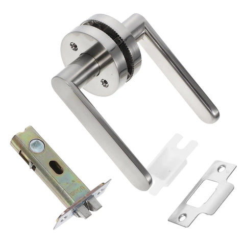Interior Passage Door Handle Set With Sleek Knob And Lever For Bedrooms And Storage Rooms Easy To Install With All Hardware Included