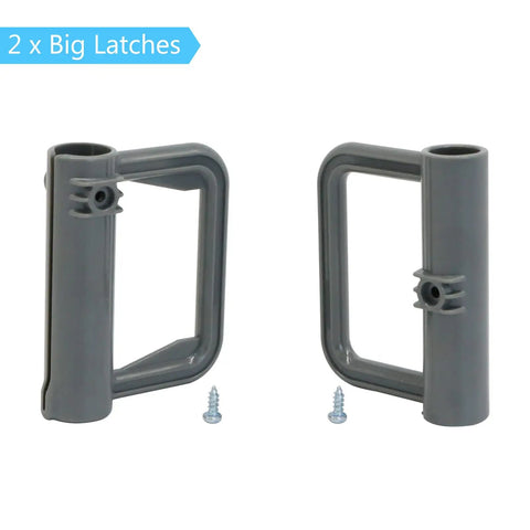 All In One Replacement Parts Kit For Retractable Baby Gates In Grey Extra Wide Gate full set with 2 big latches and screws