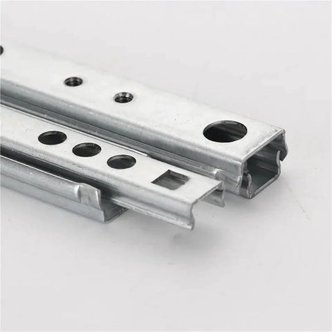 Two Pack 8 To 20 Inch Ball Bearing Drawer Slides For Cabinets And Furniture, Steel Drawer Runners Close-up View