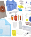 Top Tier Enteral Feeding Simulator Training Kit For Nursing Students With Hella Realistic Clinical Practice Supplies and medical gear on display.