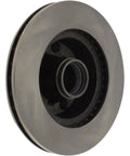 Centric front brake rotor with hub and bearing; silver disc, dark inner hub.