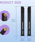 Pro Grade Dope 0.375 Inch Lathe Turning Tool Holders Set with 105mm length and 10mm width tool holders shown in size chart