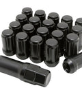 Top Tier 20 Pc M12 X 1.5 Spline Lug Nuts For Heavy Duty Rims With One Socket Key Kit Cold Forged Steel Upgrade Secure Grip And Durable Fitment, black spline nuts and key