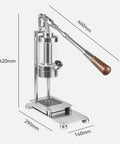 Premium Manual Lever Espresso Maker With 58Mm Professional Brewing Head Portable Hand Pressed Coffee Machine dimensions and details.