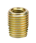 20 Piece 302 Carbon Steel Self Tapping Thread Inserts With Yellow Zinc Plating, Built To Last Thread Repair Kit For Automotive And Industrial Use, M2 To M12 Assortment thread insert close-up