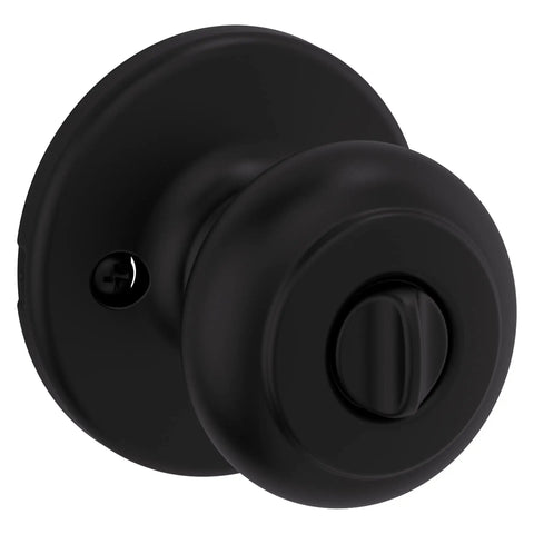 Cove Keyed Entry Door Knob With Lock And SmartKey Security Matte Black Exterior Doorknob For Front Door And Bedroom