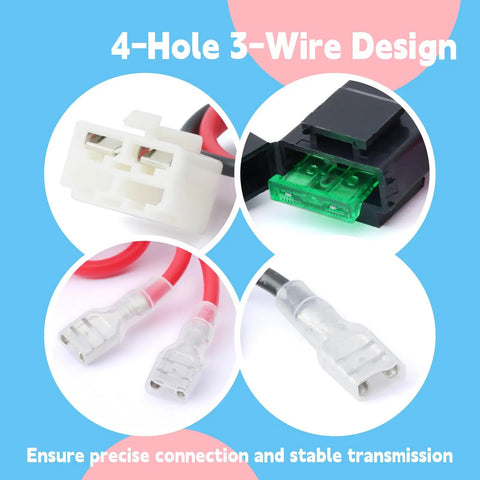 MX650 Battery Wire Harness For Razor MX350 MX400 MX500 Electric Dirt Bikes And Quad Dune Buggy FourPole ThreeWire Plug And Play Upgrade For Smooth Power And Solid Connections
