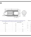 Rock Solid 304 Stainless Steel Spring Plunger M6 Grub Bolt Featuring Precision Ball Detent Fastener 30mm Long No Sweat Heavy Duty Set Screw For Garage Builds And Shop Fixes 10 Pack size diagram and specifications