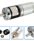 36mm DC Planetary Gear Motor With PWM Speed Control And Governor 12V 24V High Torque Micro Gearbox close-up parts view