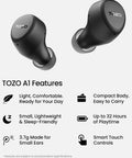Slick Wireless Earbuds For Small Ears Bluetooth 5.3 ultra lightweight 3.7 grams each with compact design and smart touch controls.