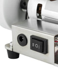 Close-up of the control panel of Table Top Mini Belt Sander And Electric Bench Grinder With Reversible Variable Speed Controls.