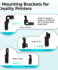 3 mounting brackets for Creality printers including Ender-3 V2 and Ender-3 Max. CR Touch Auto Leveling Sensor For Ender 3 V2 Neo Ender 3 S1 Pro And CR 10 Smart Pro Printers Nail Flawless First Layers With Easy Bed Leveling No Mounting Bracket Included For Quick Reliable High Quality Prints.