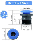 12 Piece Pneumatic Valve Head Set For 3D Printer With PTFE ECAS04 Air Control Valve Connector Replacement Kit product size diagram