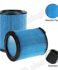 VF5000 Filter Set For 5-20 Gallon Wet Dry Vacs And Husky 6-9 Gallon Shop Vacs, 2 Pack With Washable Foam Sleeves, 3-Layer Filtration