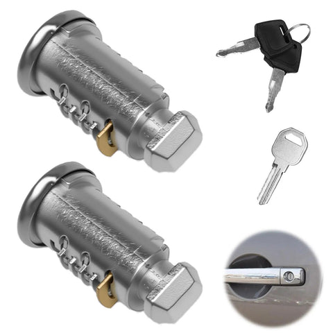 Two Pack Lock Cores With Keys For One Key System Compatible With Bike Racks Roof Cargo Ski Racks And Towers Premium Zinc Alloy