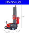 Automatic Pallet Wrapping Machine For Warehouse And Logistics, Heavy Duty Stretch Wrap System with dimensions shown