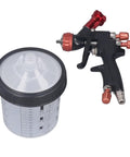 Aluminum Alloy Body Air Paint Sprayer With Stainless Steel Head Adjustable Amplitude Pro Grade Car Spray Gun, with cup