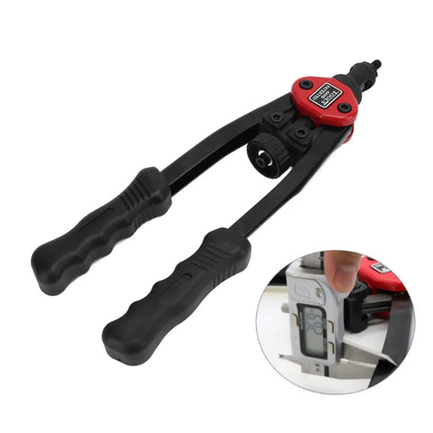 Awesome ZJchao 13in Rivet Nut Tool Kit With M10 Screw Set Including Heavy Duty Chrome Steel Mandrel And Robust Arm For Auto Repair Work, black and red tool