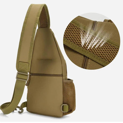 Versatile Sling Bag Crossbody Backpack For Men Lightweight 20L Daypack For Hiking Travel Skiing On The Go with padded shoulder strap