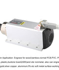 Heavy Duty 4.5Kw Square Air Cooled Motor With Er25 Spindle Delivering 18000Rpm for CNC wood engraving applications