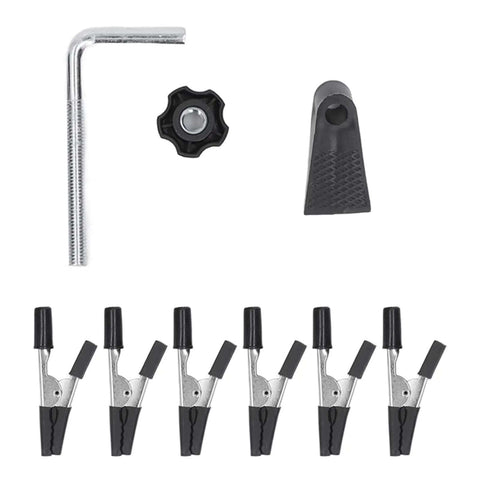 Components of Five Arm Soldering Helping Hands Station With 360 Degree Rotating Clips For PCB Repair And Craft Projects A Handy Pro Grade Third Hand Tool For Precise Soldering And Component Positioning