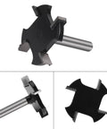 Spoilboard Surfacing Router Bit, One Quarter Inch Shank, Four Teeth, Extra Large One And One Half Inch Cutting Diameter, Pro Grade Carbide Tip.
