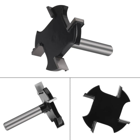 Spoilboard Surfacing Router Bit, One Quarter Inch Shank, Four Teeth, Extra Large One And One Half Inch Cutting Diameter, Pro Grade Carbide Tip.