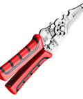 All In One Wire Stripper With Inductive Voltage Tester Pro Grade Electrician Cutting Tool with ergonomic red handle