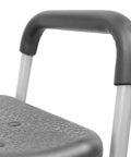 Shower Chair For Elderly And Disability Bath Safety That Feels Comfy Height Adjustable with Black Comfort Seat and Armrest